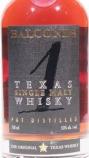 Balcones - Pot Distilled Single Malt Texas Whisky Batch 1