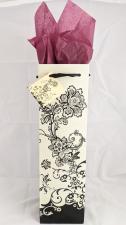 Black & Ivory Flowers Gift Bag - Gift Bag