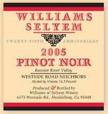 Williams Selyem - Pinot Noir Russian River Valley Westside Road Neighbors 2020